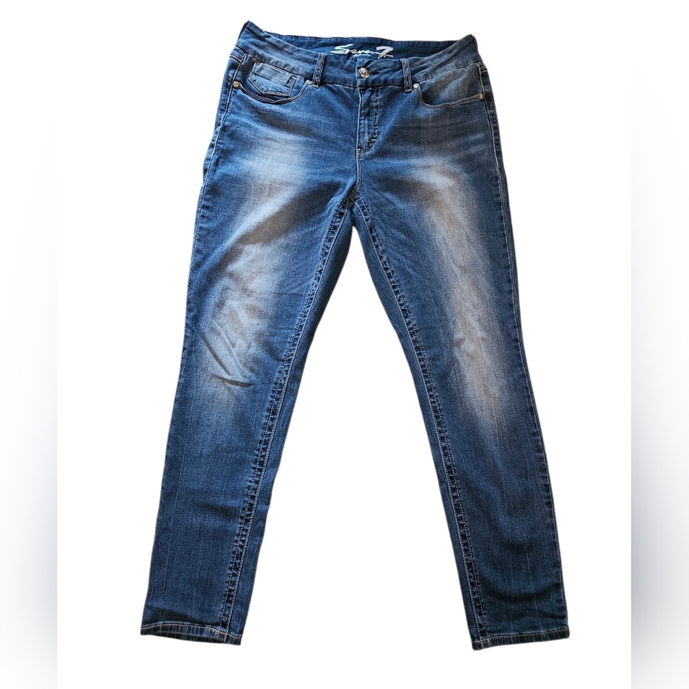 Seven7 Women's Medium Blue Skinny Jeans - Picture 1 of 10